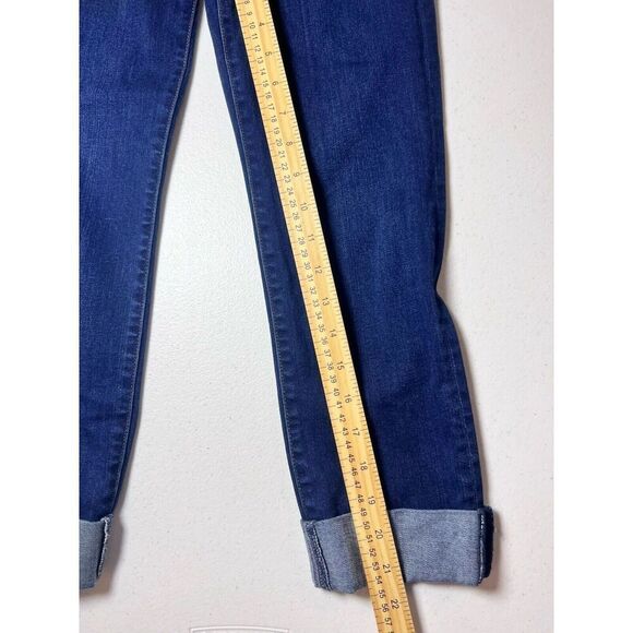 Liverpool Capri Pant Women's Blue Dark Wash Capri Jeans Petite 2/26 - Picture 4 of 10